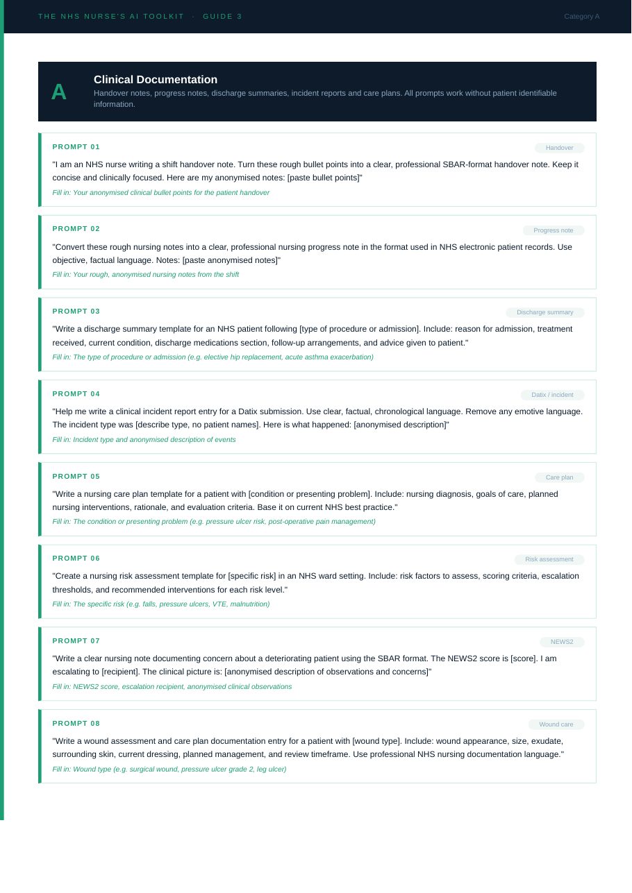 Sample page from Guide 3 · 50 Prompts